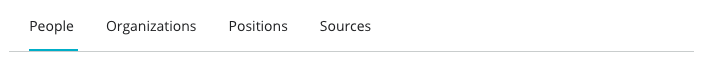 Screenshot of the new tab structure